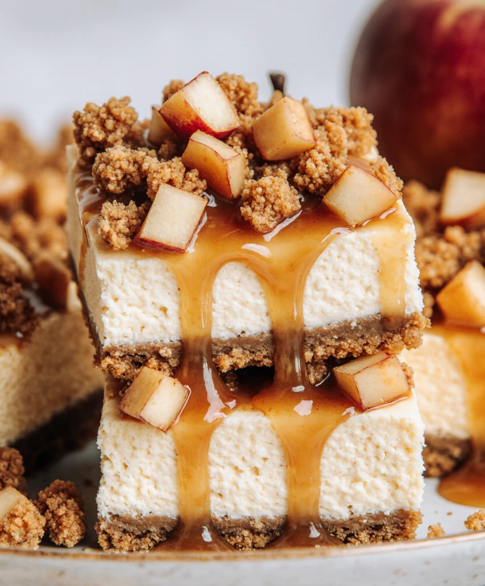 Caramel Apple Cheesecake Bars