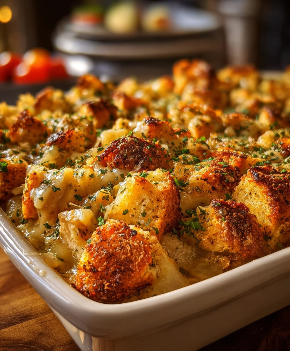 Creamy Chicken Stuffing Bake