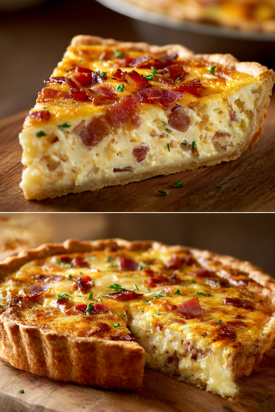 Creamy Bacon & Cheese Quiche: The Ultimate Comfort Brunch Recipe